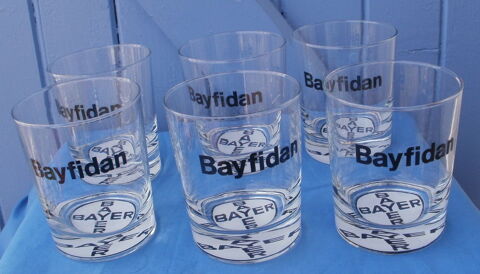 6 Verres � whisky estampill�s BAYER BAYFIDAN 10 Montauban (82)