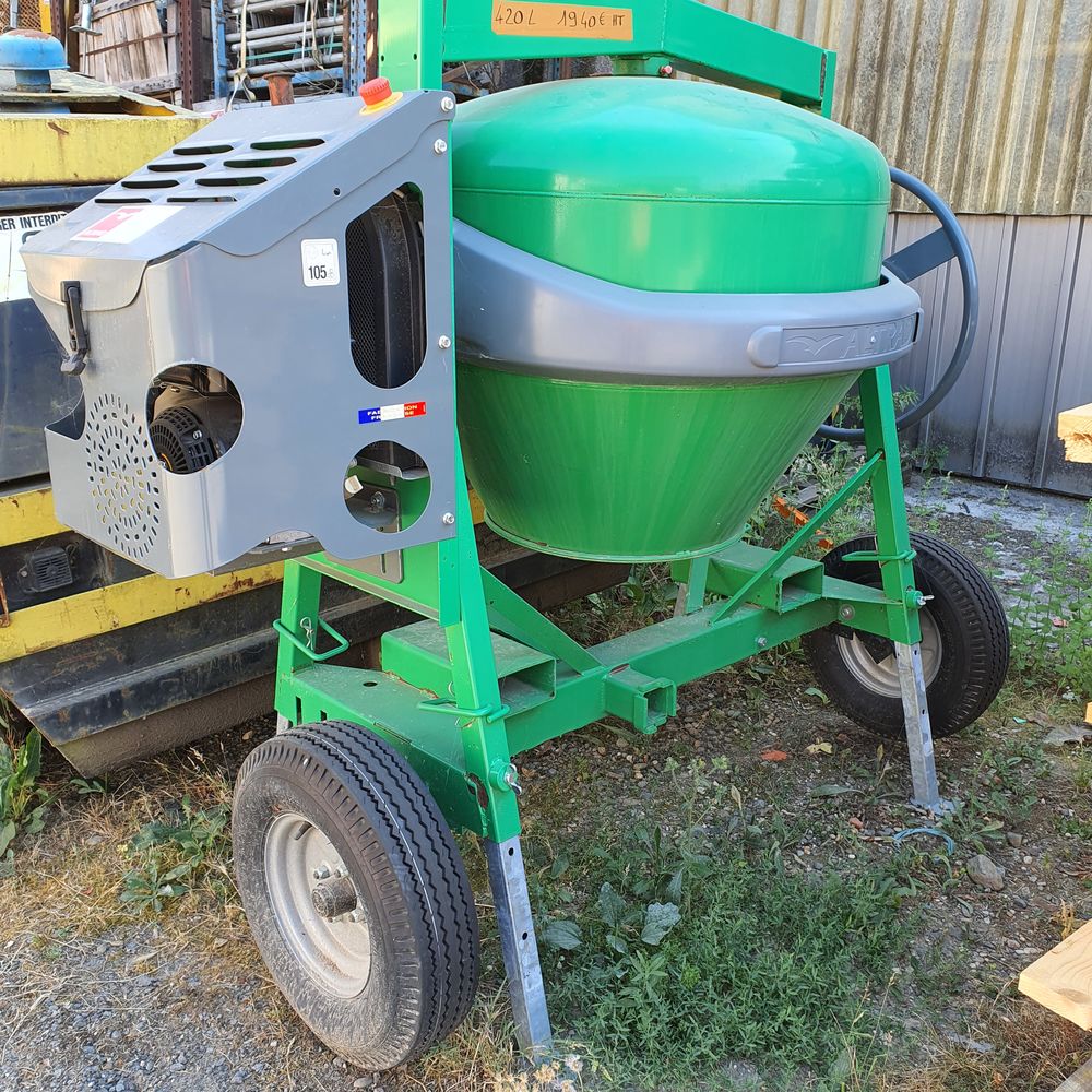 BETONNIERE THERMIQUE Grande Capacit&eacute; - 2 choix + BETONNIERE PRISE DE FORCE TRACTEUR Bricolage