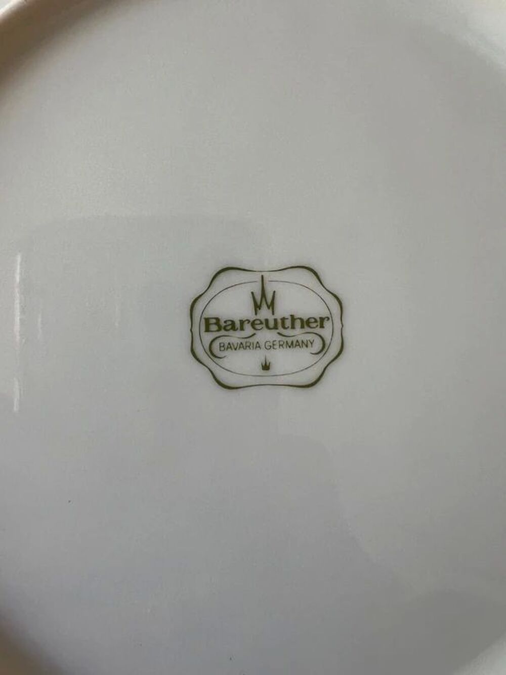 Service 6 assiettes &agrave; dessert Bareuther Bavaria. Porcelaine Décoration