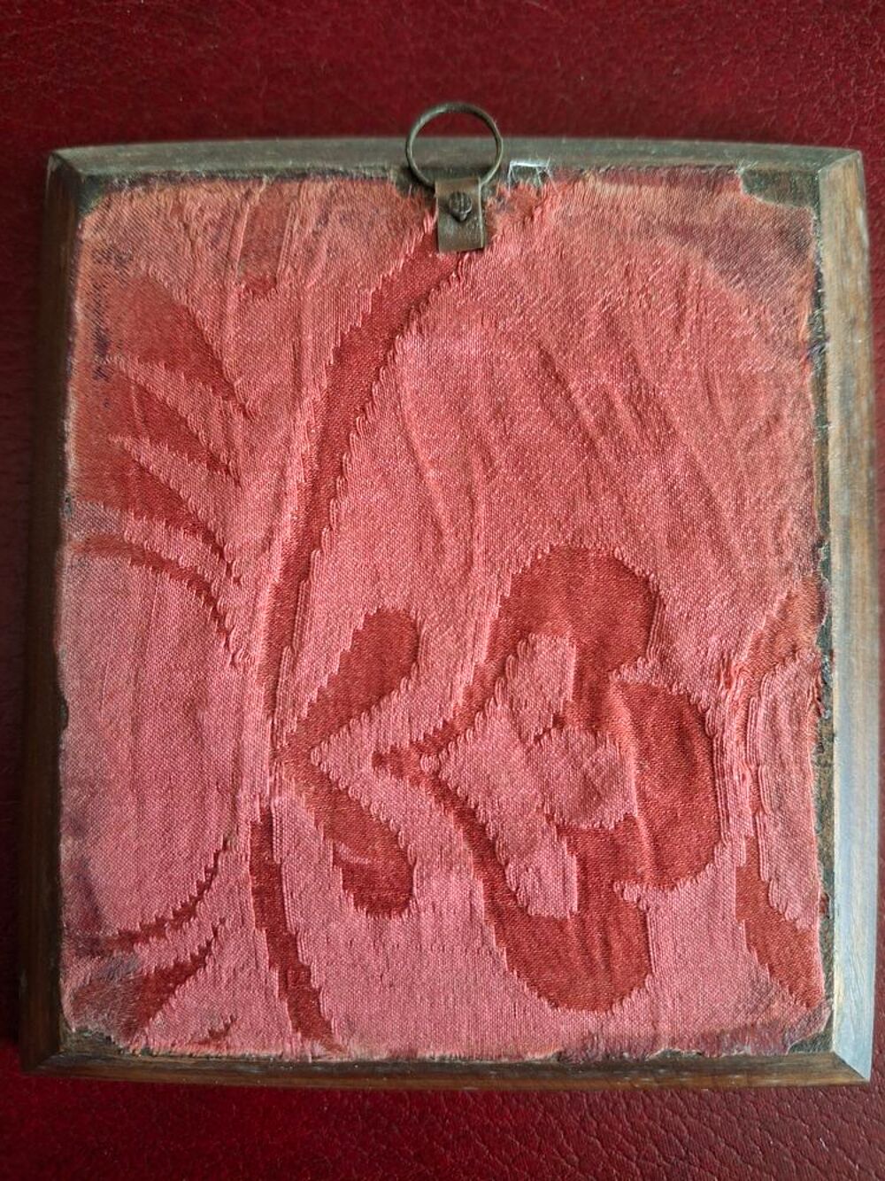 Lot de 2 miniatures fin du XIX&egrave; cadres noyer 11 X 10 cm Décoration