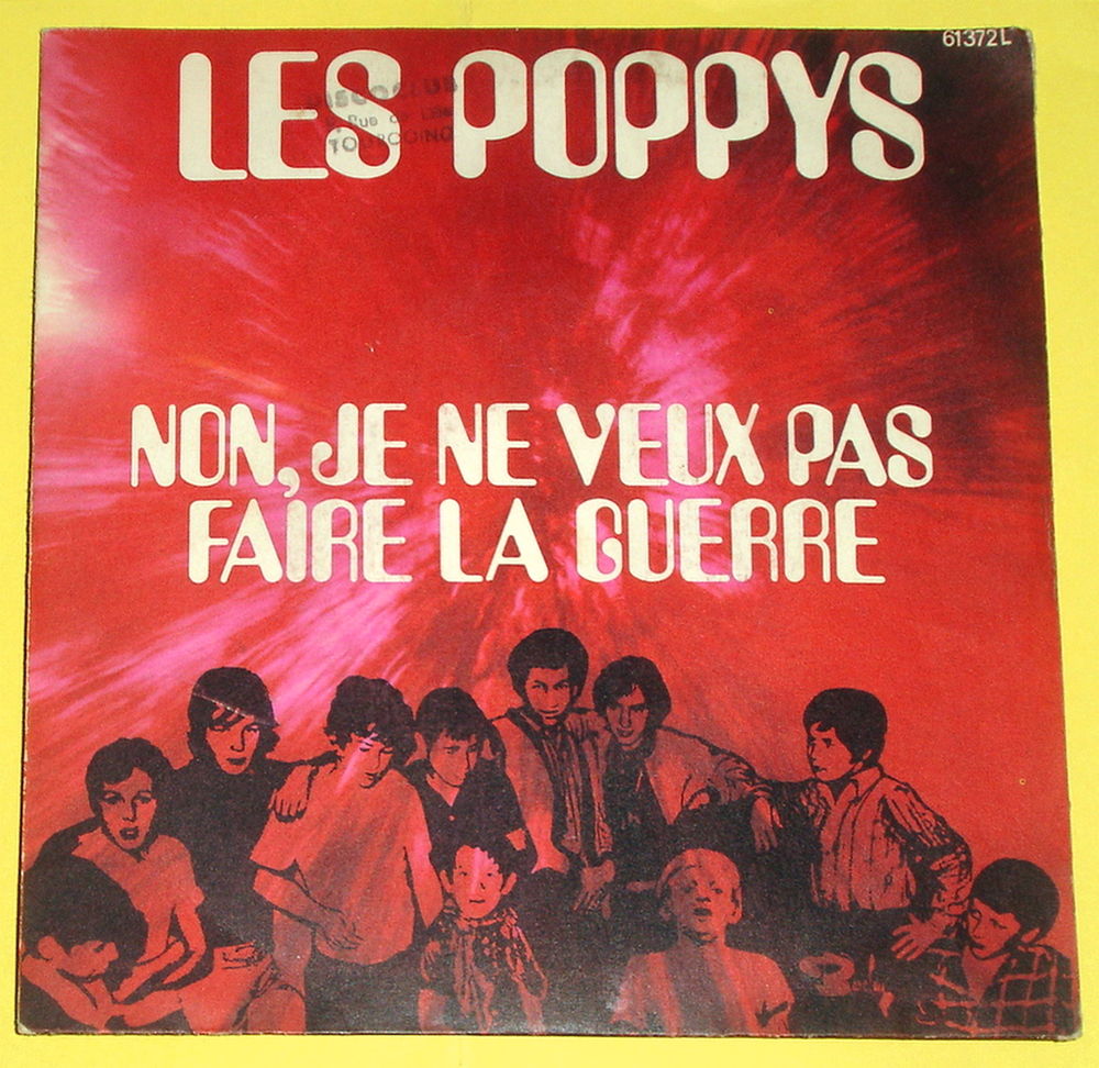 LES POPPYS -45t- NOEL 1970 / NON JE NE VEUX PAS FAIRE LA GUE CD et vinyles