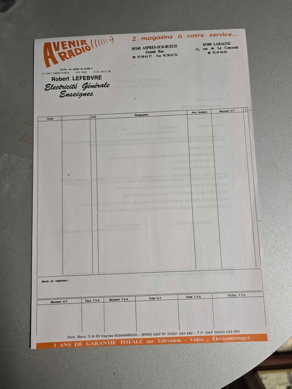 Vente Autre déduction fiscal, grâce à  de vieilles facture electricien vierges, haute alpes Aspres-sur-buëch