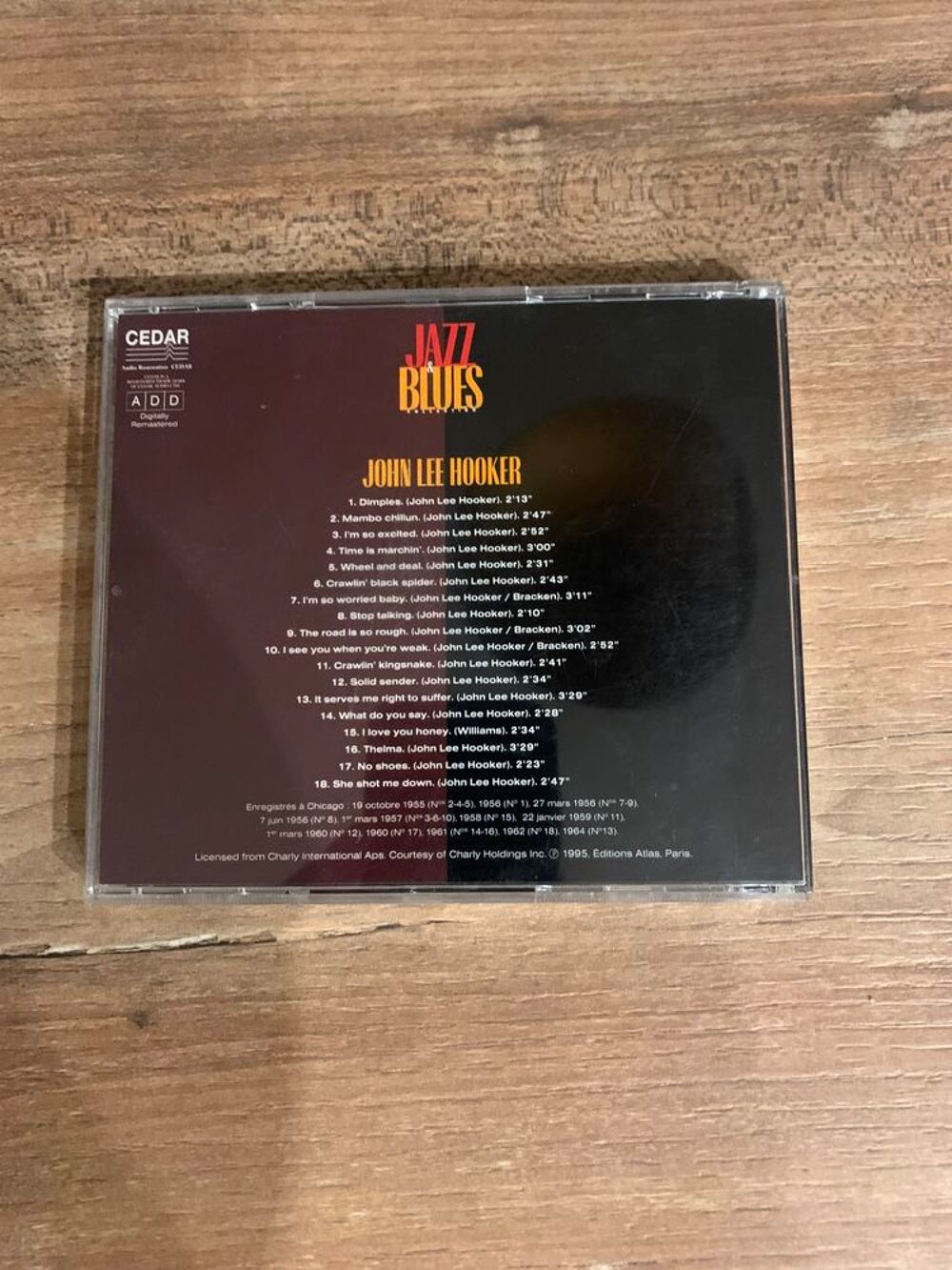CD John Lee Hooker "Jazz blues " CD et vinyles