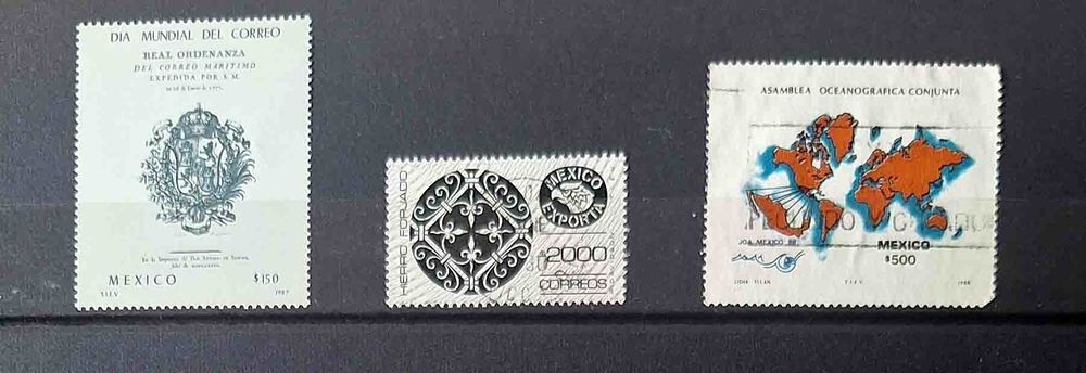 S&eacute;rie de timbres de collection du Mexique 