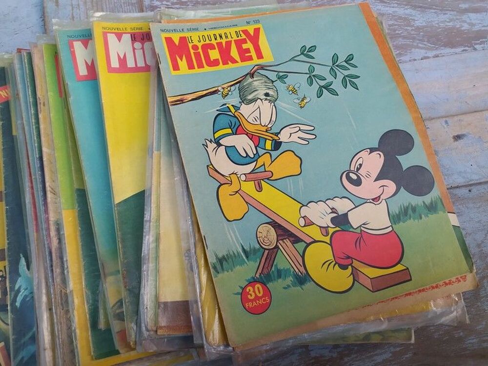 Lot 73 Num&eacute;ros Le Journal de Mickey Ann&eacute;e 1954 &agrave; 1956
