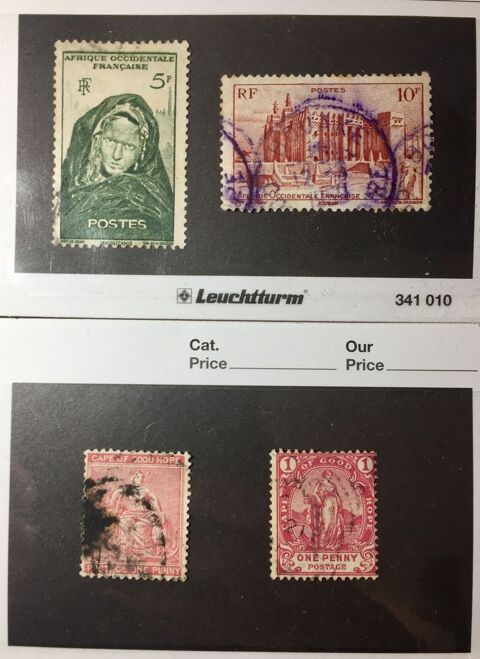 TIMBRES ANCIENS COLONIES 3 Vallres (37)