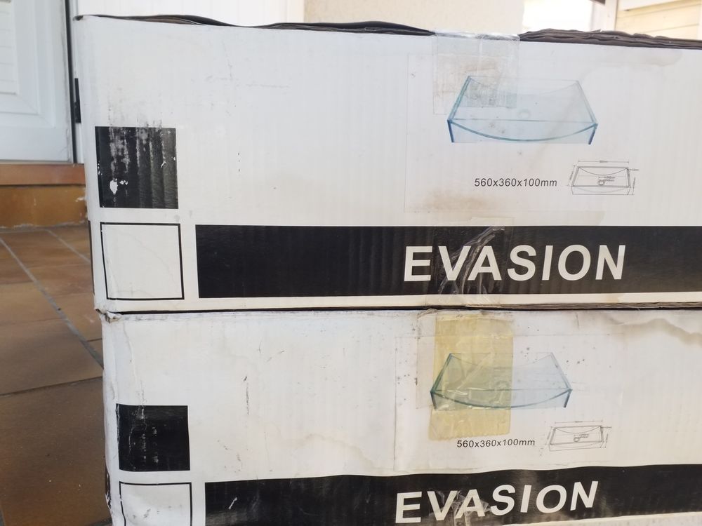 2 vasques lavabo en verre transparent neuf Meubles