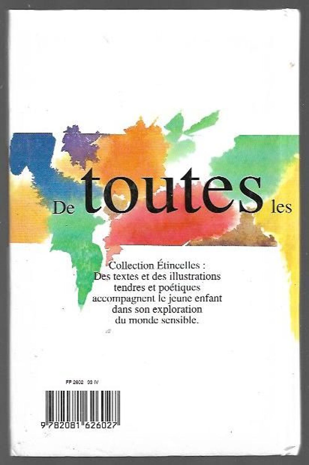 De toutes les couleurs - etincelles Livres et BD