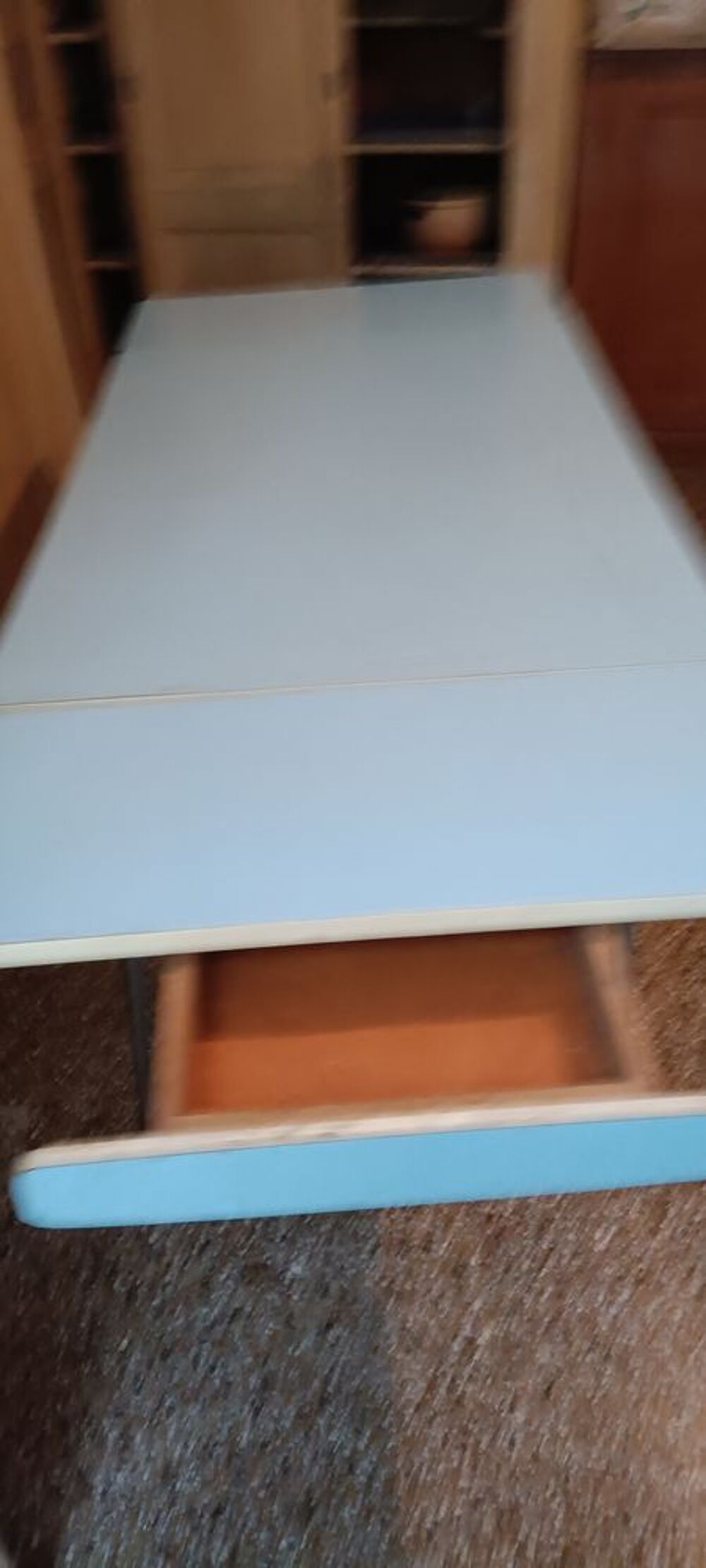 Table formica bleue vintage Meubles