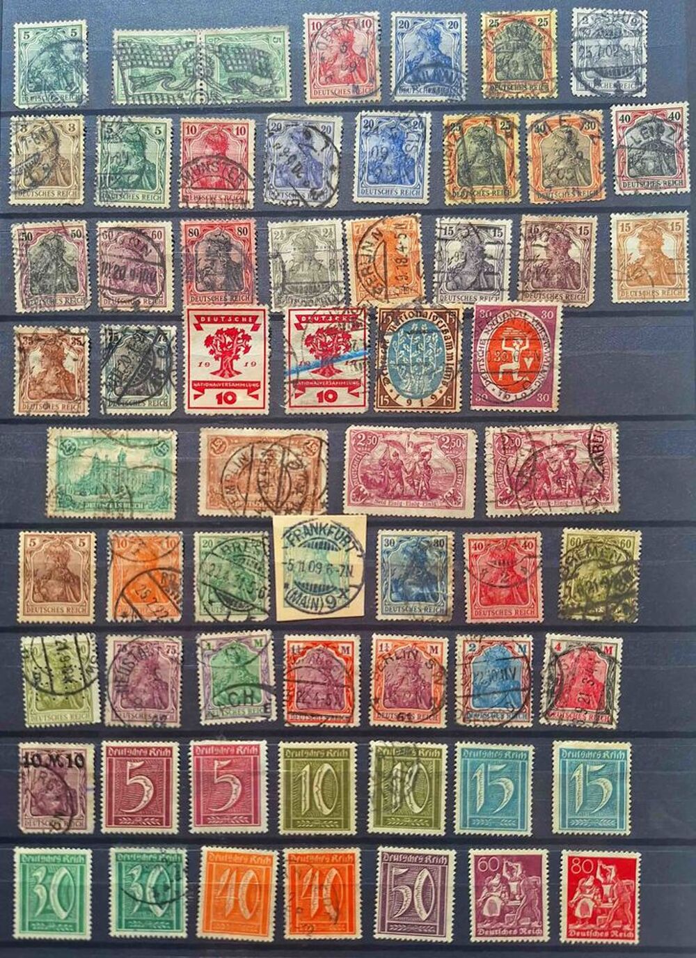 S&eacute;rie de timbres de collection d'Allemagne 
