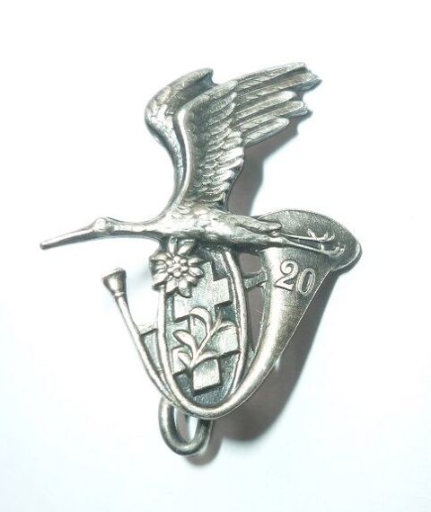 Insigne 20me Bataillon De Chasseurs  Pied (Petit modle) 15 Loivre (51)