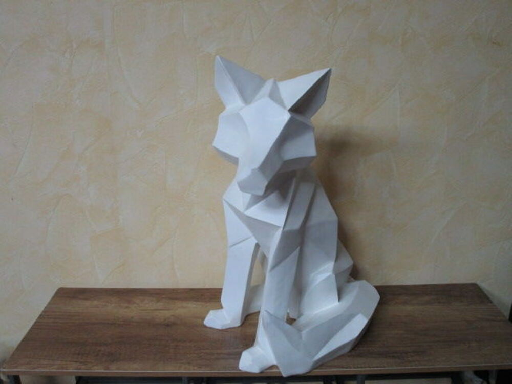 GRANDE STATUE LOUP BLANC Décoration