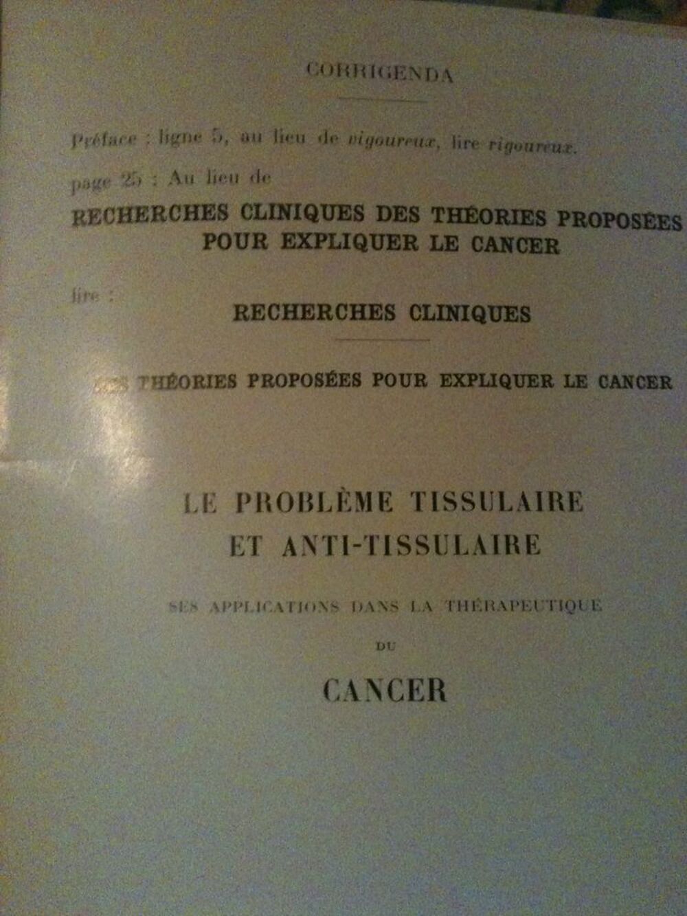 Koressios, Nicolas T. Le probl&egrave;me tissulaire cancer 1, 2, 3 Livres et BD