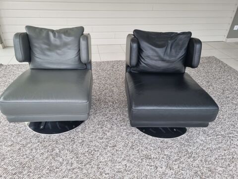  2 Fauteuils cuir pivotant 
Fabriquer en Allemagne 300 Beuzeville (27)