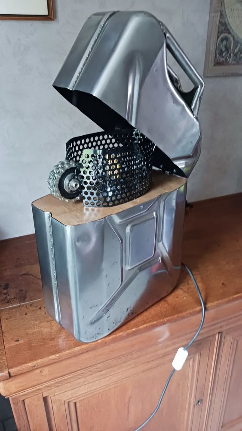 Lampe "zippo" style indus' Décoration