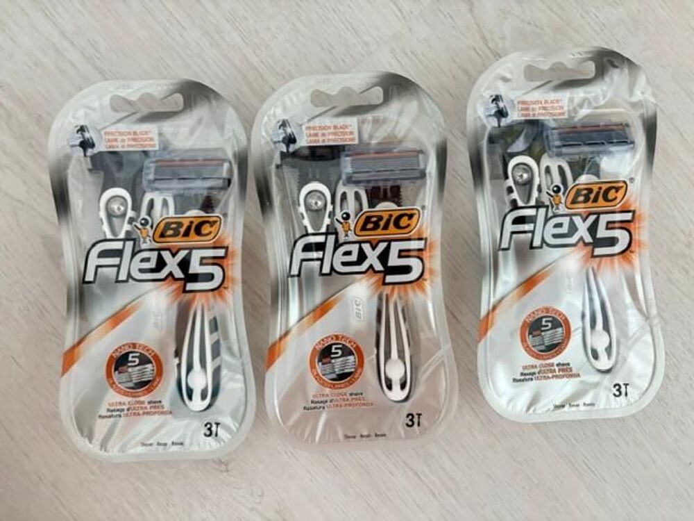 3 lots de rasoirs jetables FLEX 5 NEUFS Sports