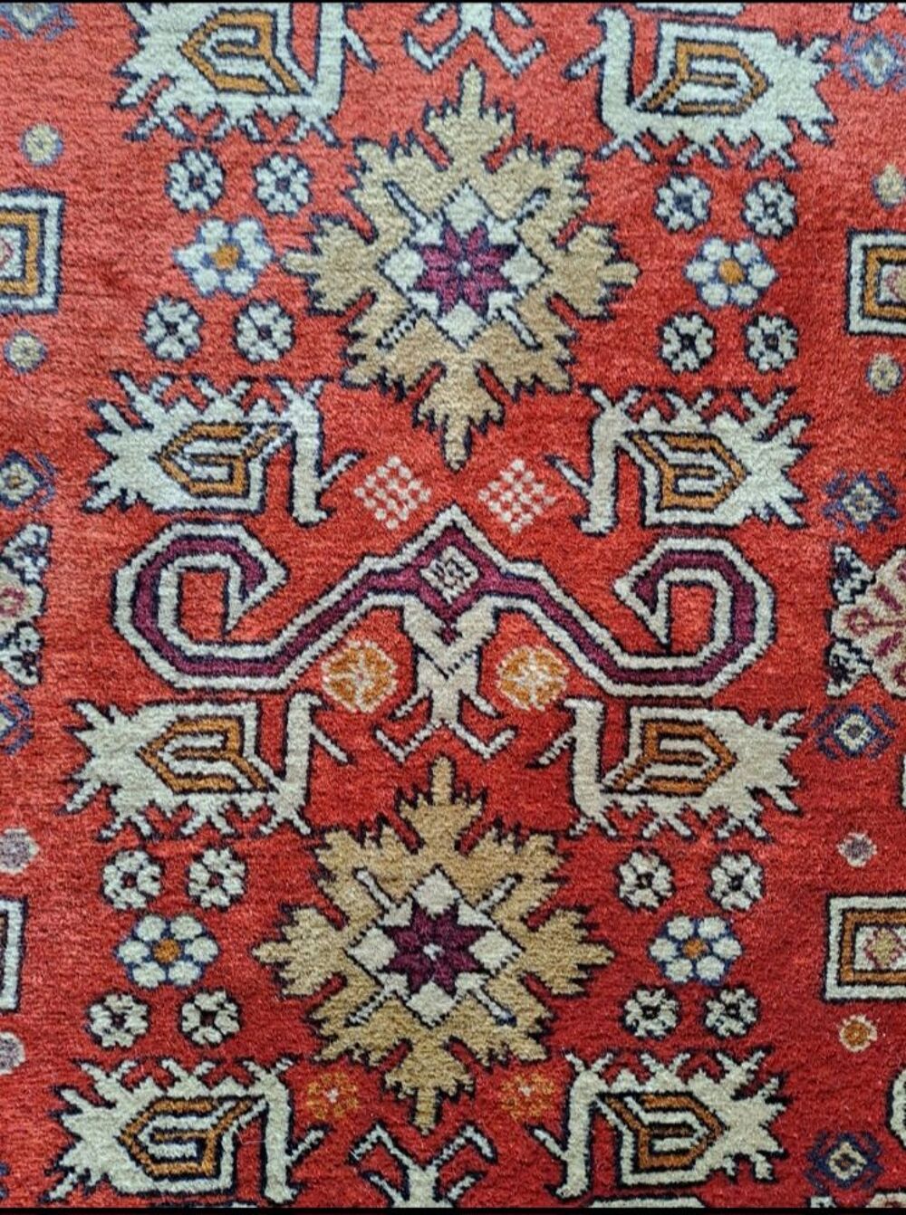 Tapis Caucase Est fait main en laine (Rare) Décoration