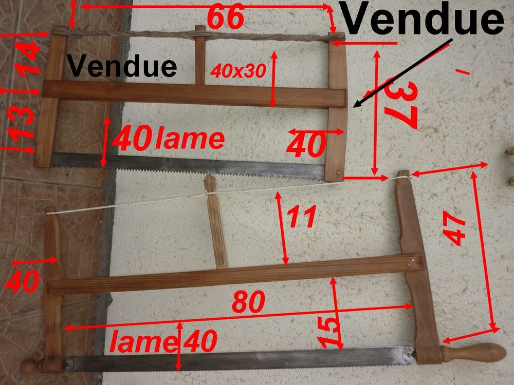 Scies A bois Menuisier Ancienne Bricolage