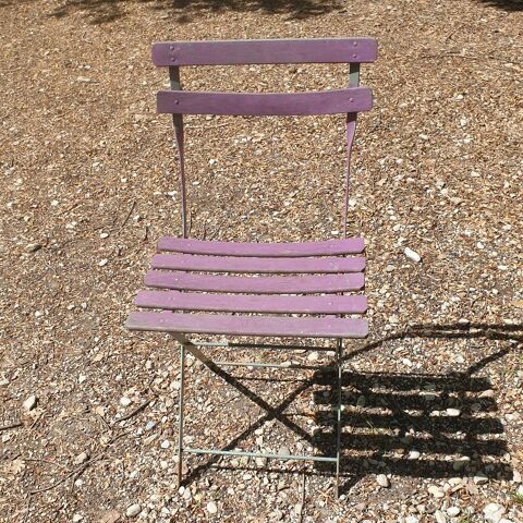 Chaise de jardin pliable métal et bois 12 Vaison-la-Romaine (84)
