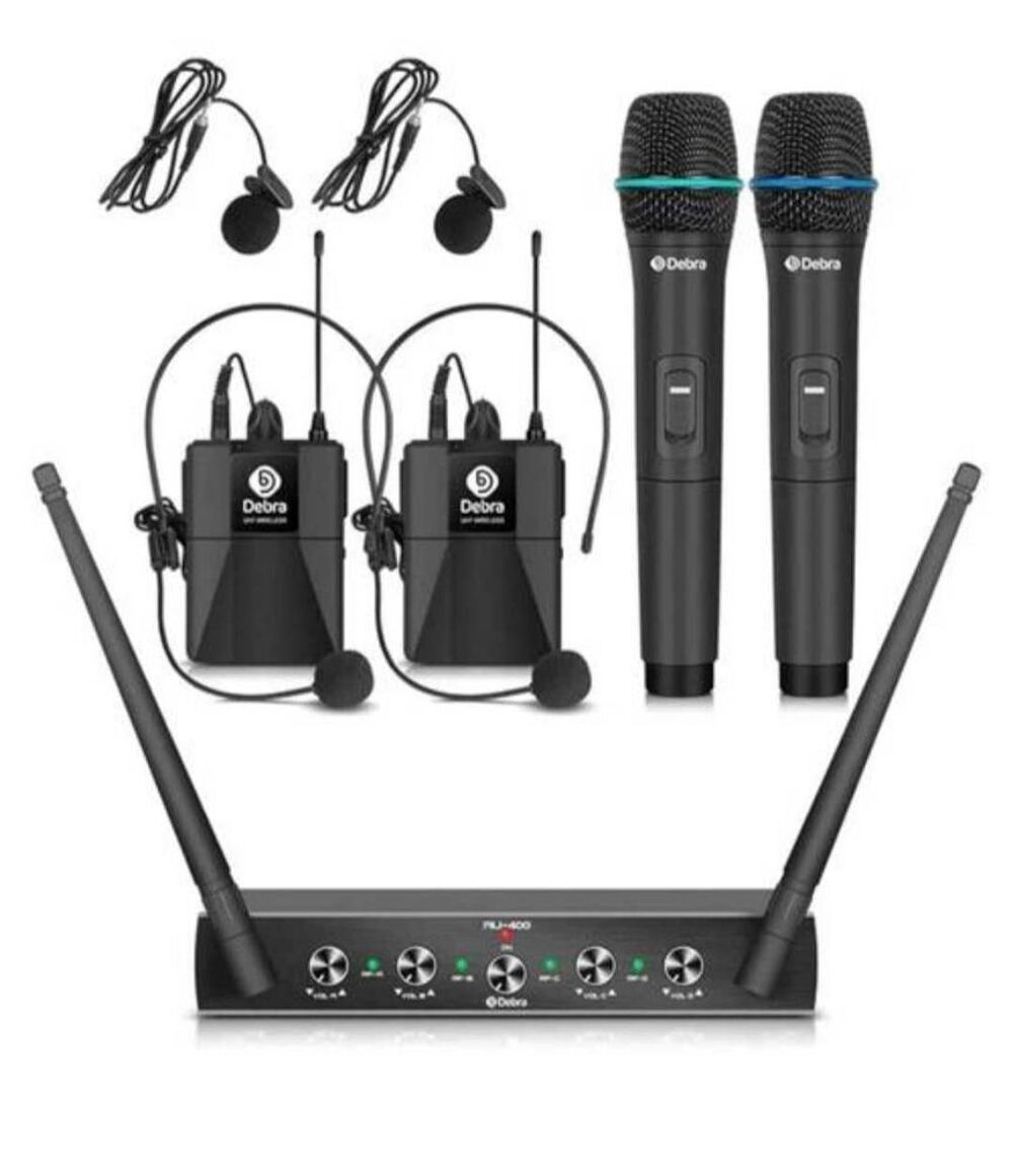 Debra Syst&egrave;me Microphone sans Fil UHF 4 Canaux Matériel informatique