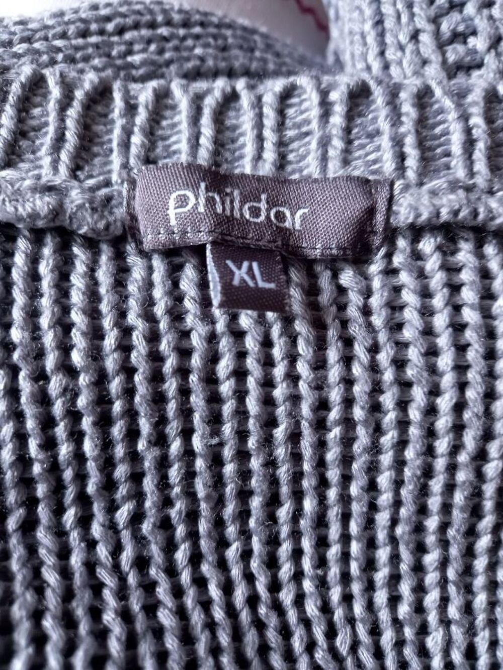 Gilet femme marque Phildar gris taille XL Vêtements