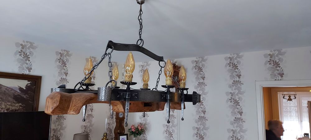 Lustre joug de boeuf Décoration