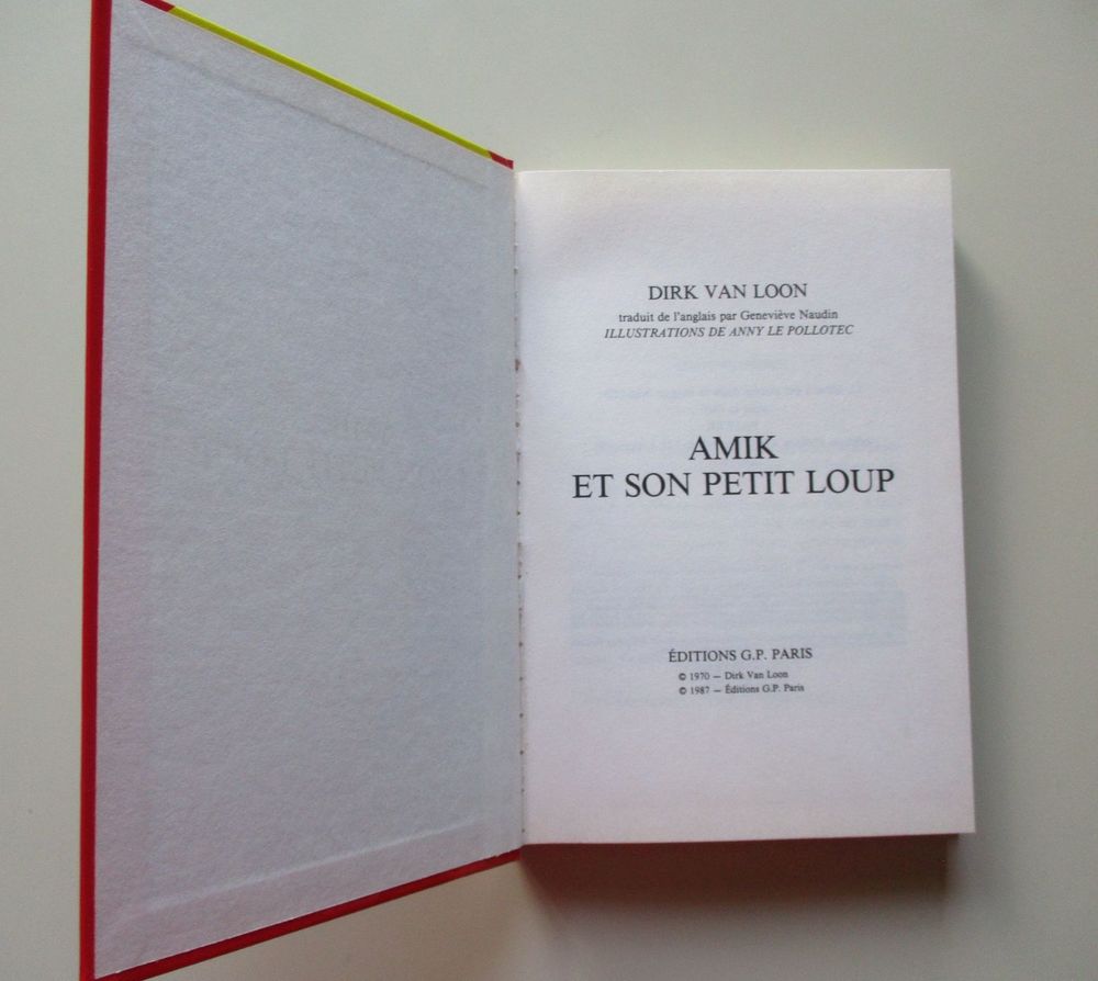 AMIK ET SON PETIT LOUP (ROUGE ET OR ) 3e Livres et BD