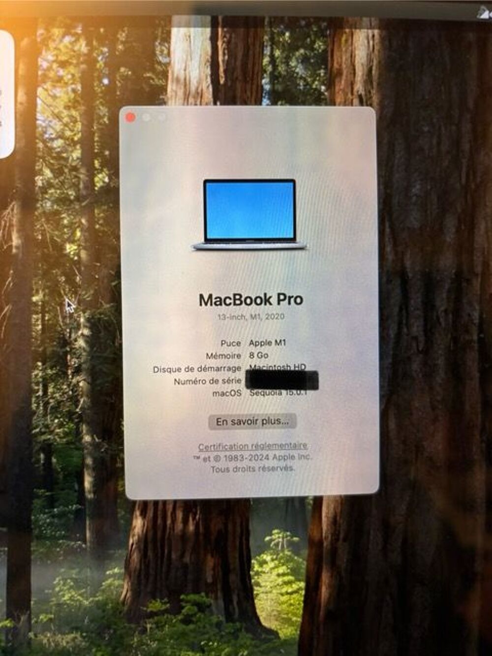 Apple MacBook Pro M1 8 Go 512 Go parfait &eacute;tat Matériel informatique