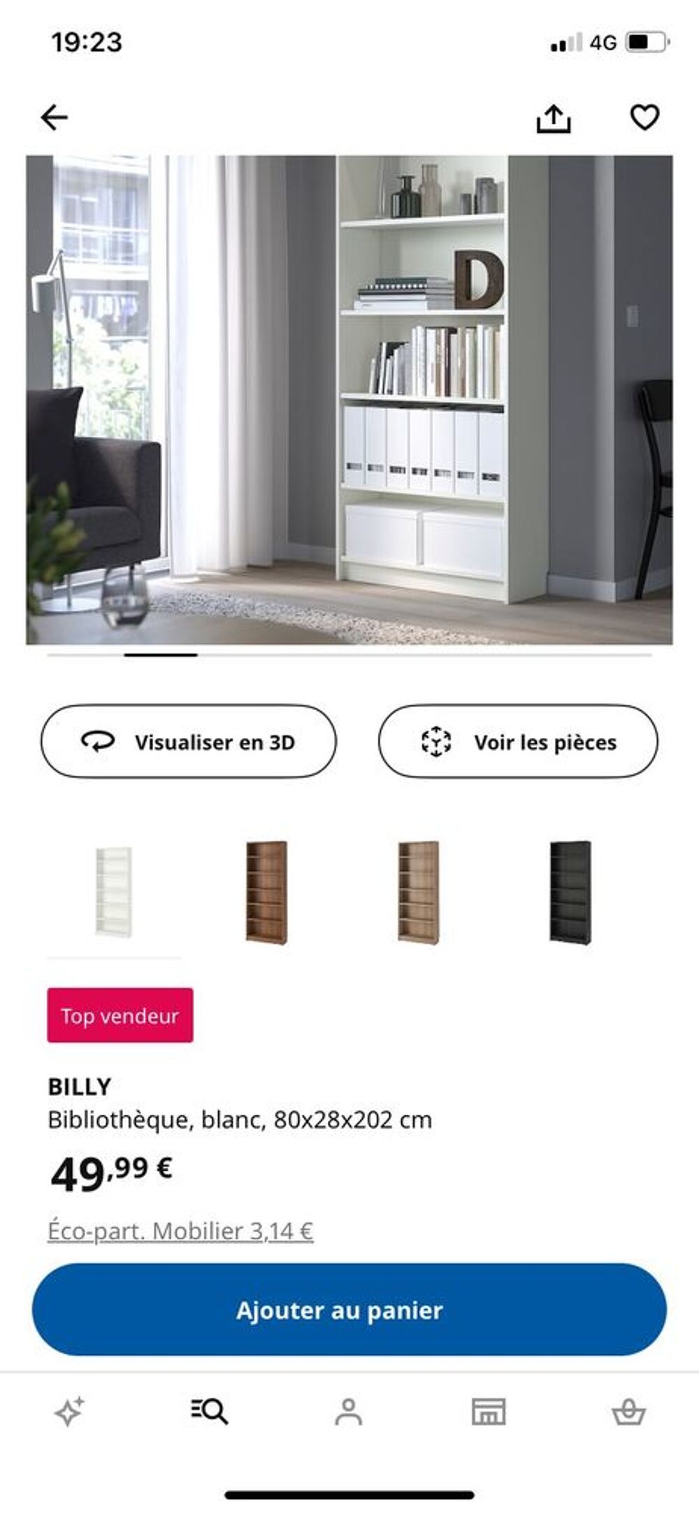 biblioth&egrave;que Ikea Billy quasi neuve Meubles