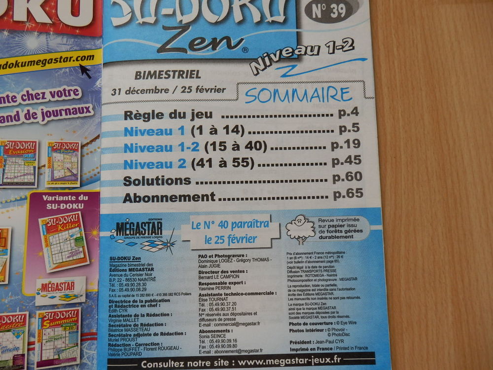 Sudoku Niveau 1-2 : NEUF Jeux / jouets