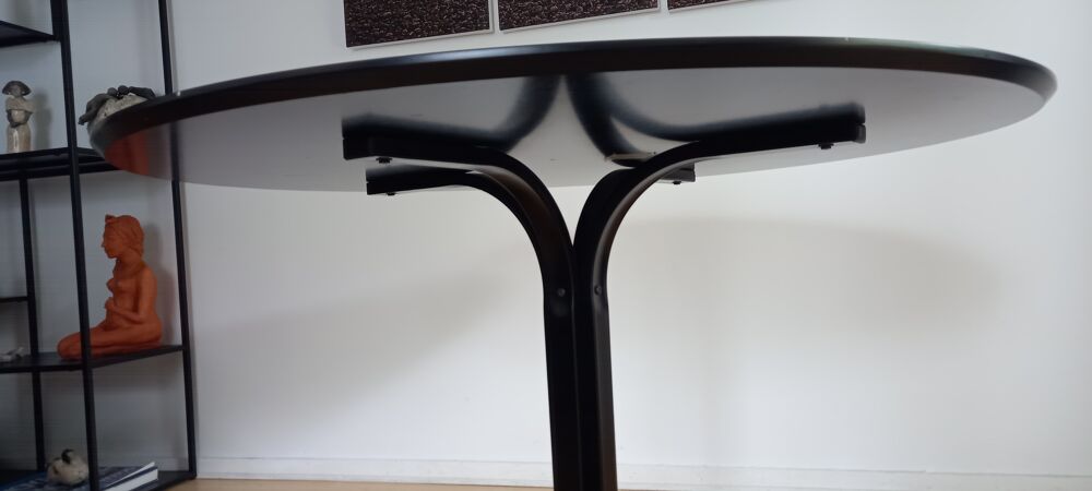 Table ronde noire Meubles
