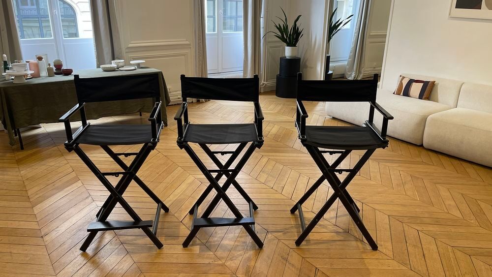 Lot de 3 chaises de maquillage pliantes Meubles