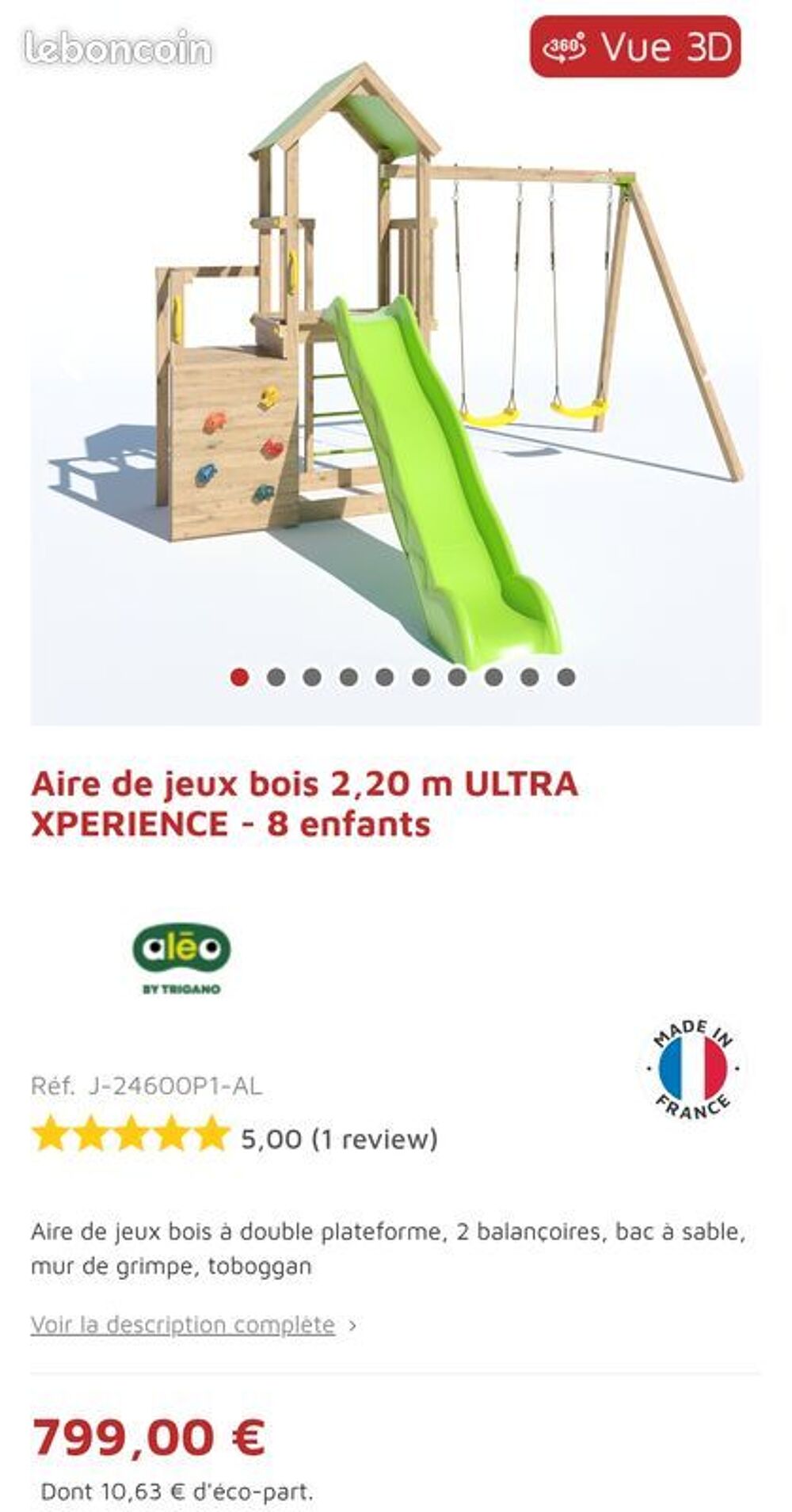 Aire de jeux portique TRIGANO Jardin