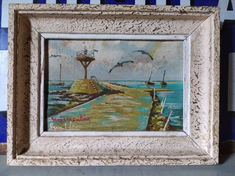 Tableau Marine Paysage Noirmoutier Signé 45 Loches (37)