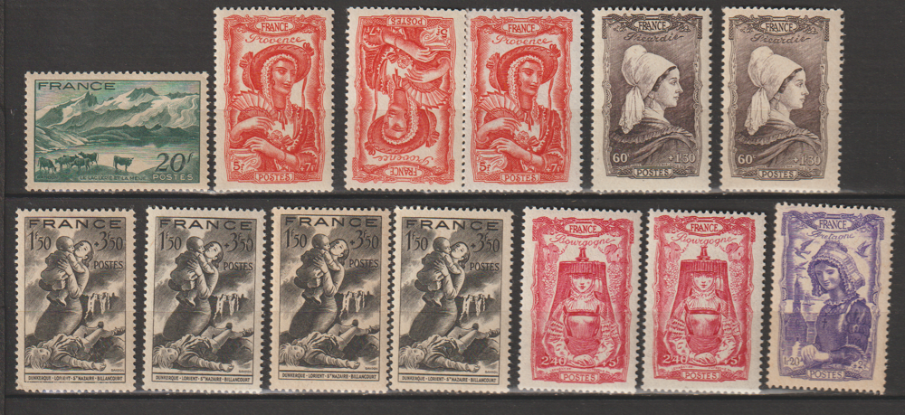TIMBRES NEUFS** ANNEE 1943
