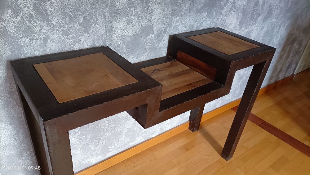 CONSOLE FER ET NOYER Meubles