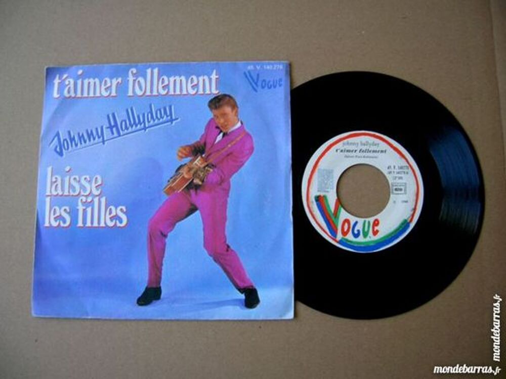 45 TOURS JOHNNY HALLYDAY T'aimer follement CD et vinyles