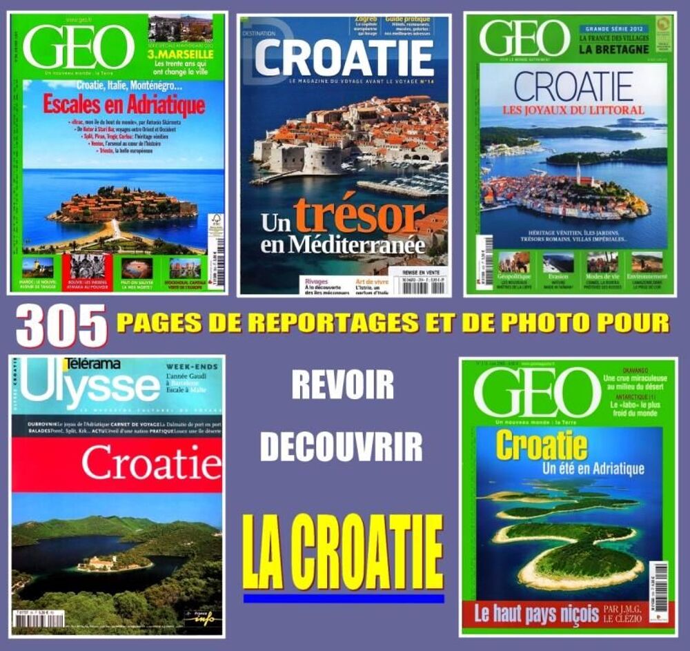 LA CROATIE - Dubrovnik - ZAGREB / prixportcompris Livres et BD