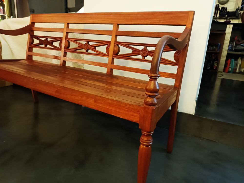 Banc / sofa d'ext&eacute;rieur en bois teck Jardin
