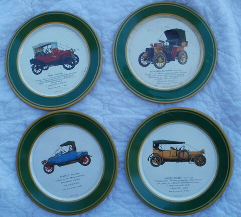4 assiettes publicitaires de voitures de collection SHELL 12 Montauban (82)