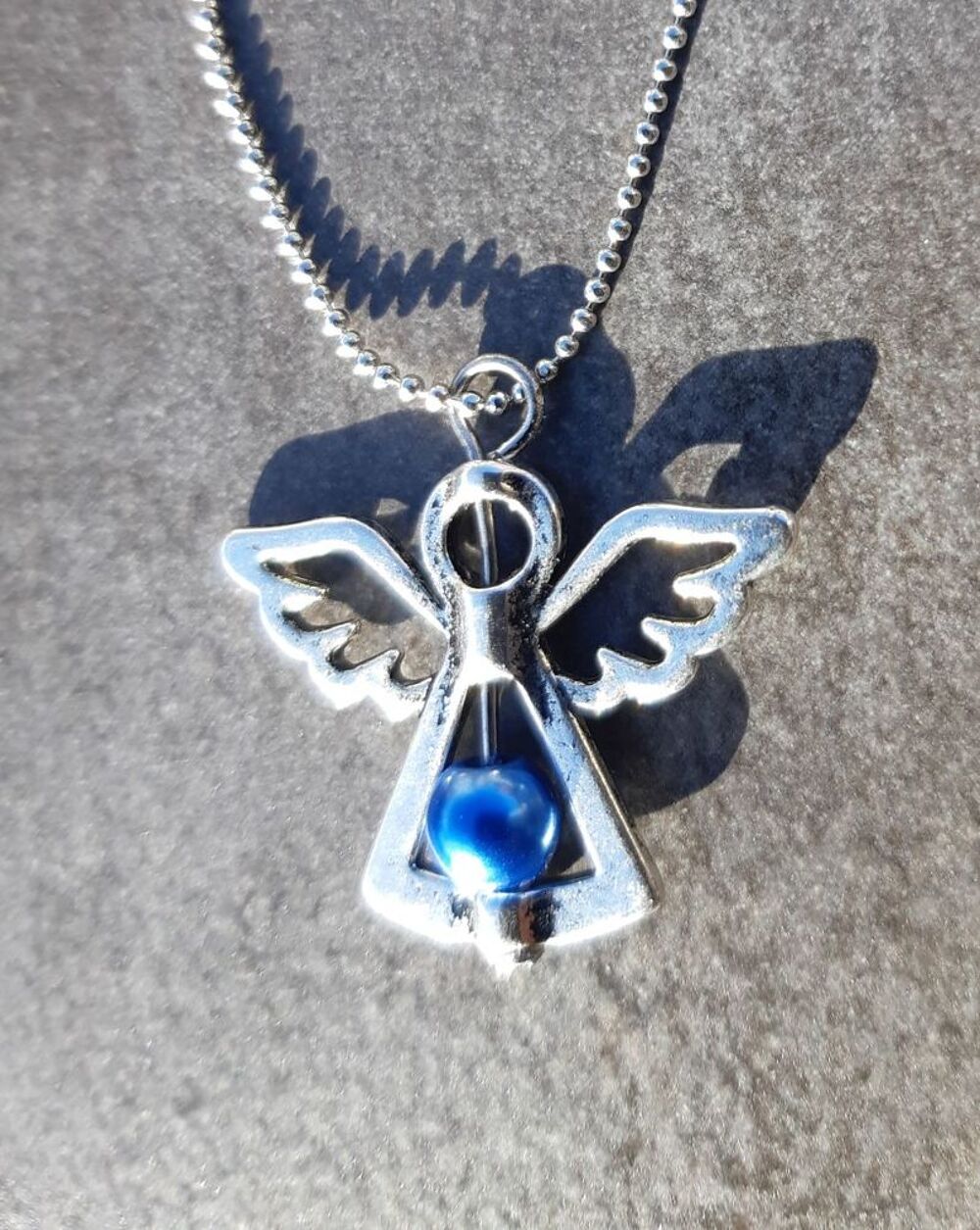 pendentif Ange en acier avec la chaine 45 cm Bijoux et montres