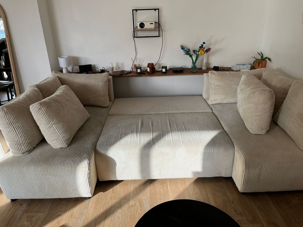 Canap&eacute; d'angle ABEL 5 places Conforama - convertible Meubles