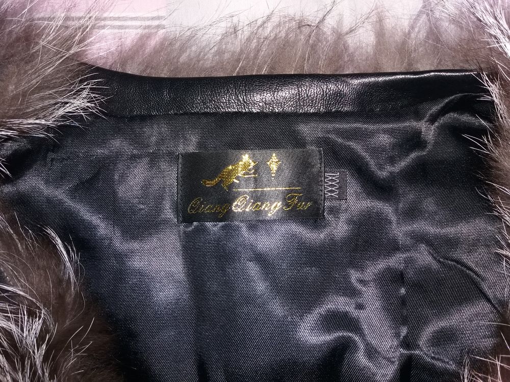 Veste cuir et fourrure sans manche Vtements