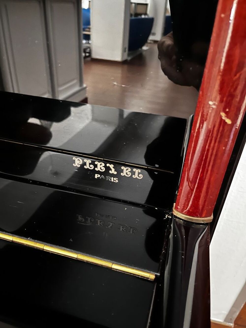 Piano droit Pleyel P120 laqu&eacute; noir &eacute;tat impeccable Instruments de musique