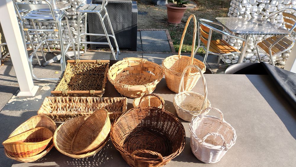 Lot de 12 vanneries multi formes Cuisine