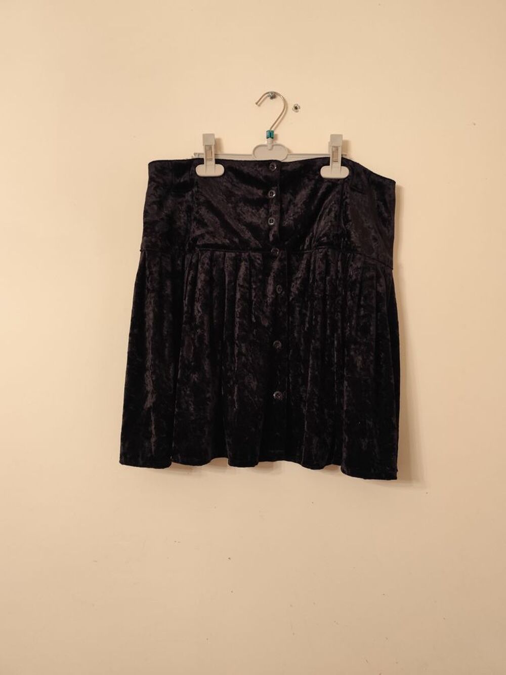 Jupe velours ras noire Vêtements