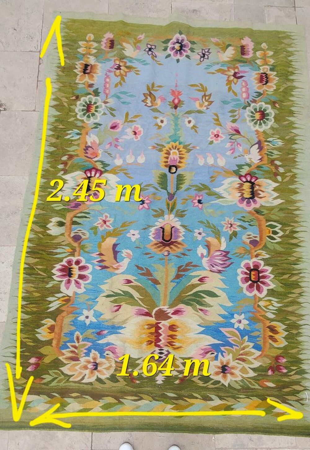 tapis laine fait main Poltava Ukraine . 