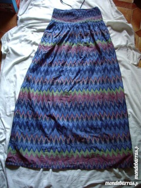 Robe Bleu Imprimé épaules nues T.44 (= T.XL) 8 Bouxwiller (67)