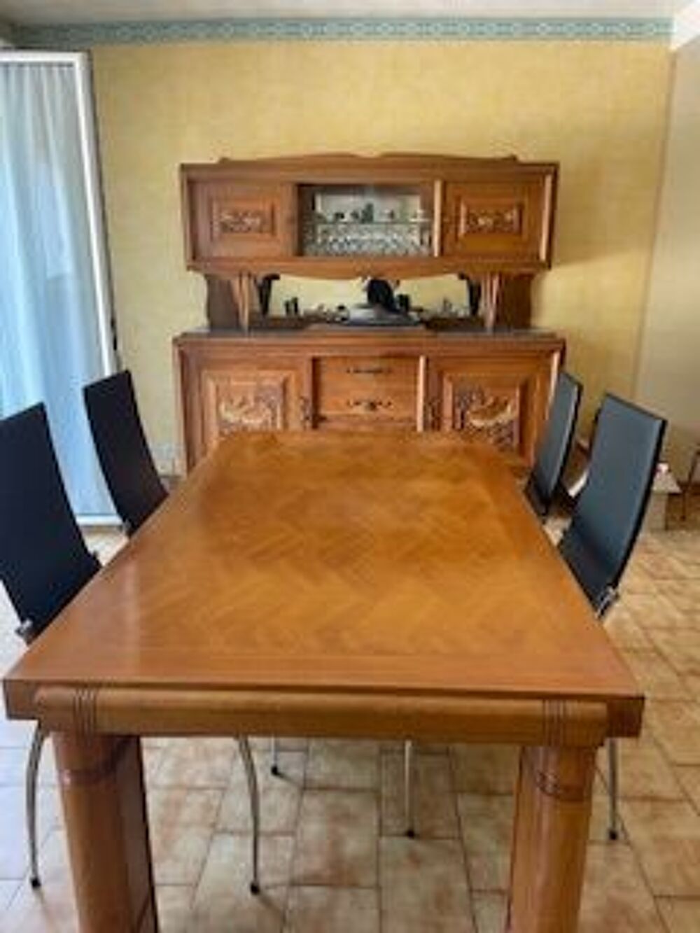 salle a manger vintage en ch&ecirc;ne clair massif Meubles