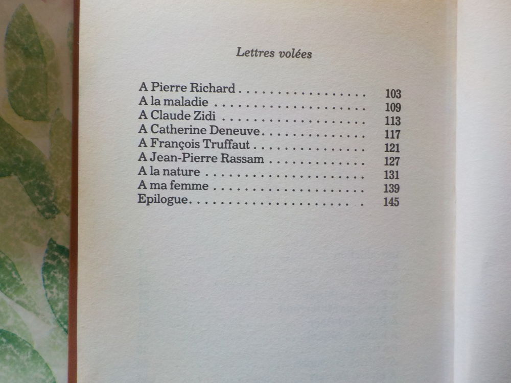 LETTRES VOLEES par G&eacute;rard DEPARDIEU Ed. Succ&egrave;s du Livre Livres et BD